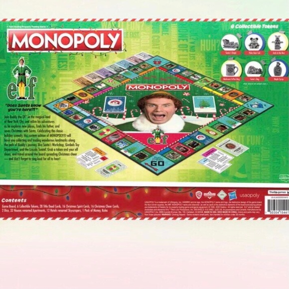 MONOPOLY ELF Board Game Collector’s Edition Will Ferrell Brand New Sealed Box - Picture 2 of 11